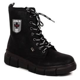 Botas cómodas impermeables para mujer negras Rieker X3410-00 negro 6