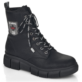 Botas cómodas impermeables para mujer negras Rieker X3410-00 negro 12