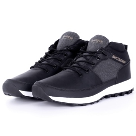 Zapatillas de cuero para hombre zapatos negros Trax Bustagrip 1