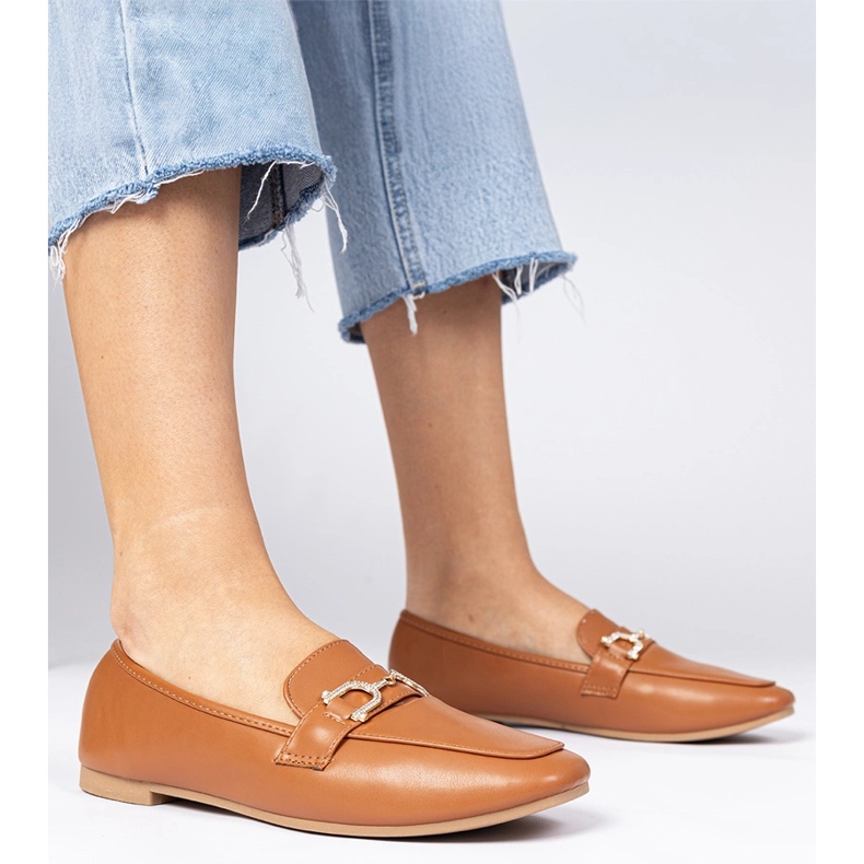 Mocasines marrones elegantes con circones marrón 1 Mocasines marrones elegantes con circones marrón 1