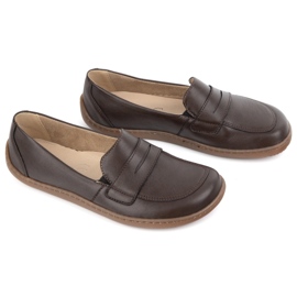 Olivier Barefoot Women Minimalista de cuero Minimalista 1280 Marrón oscuro 5