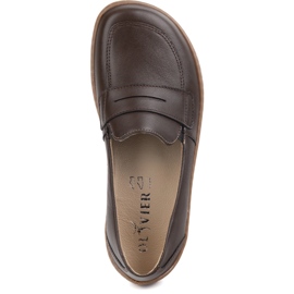 Olivier Barefoot Women Minimalista de cuero Minimalista 1280 Marrón oscuro 8
