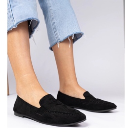 Mocasines negros elegantes de Ekozamsz 1