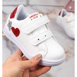 Deportivas niña American Club 125/23 blancas con velcros blanco 2