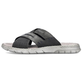 Cómodas zapatillas de hombre grises Rieker 25289-45 7