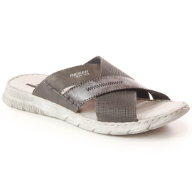 Cómodas zapatillas de hombre grises Rieker 25289-45 2