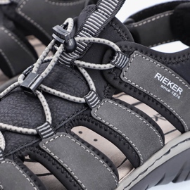 Sandalias hombre Rieker 26770-00 cómodas negras integradas negro 8