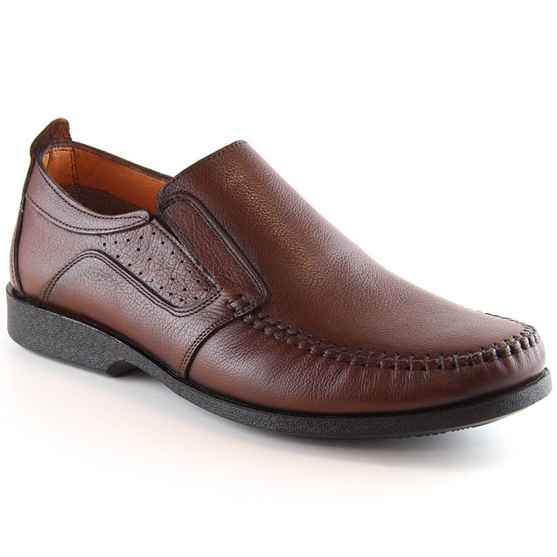 Mocasines slip-on cómodos para hombre en piel marrón T.Sokolski Sar W21-901 2