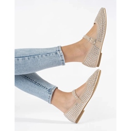 Bailarinas mujer beige con circonitas 1 Bailarinas mujer beige con circonitas 1