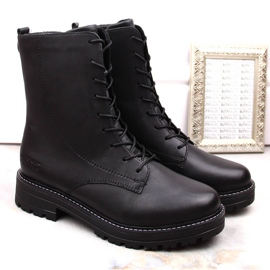Botas cómodas de piel negra con aislamiento de Remonte negro 2
