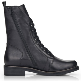 Botas de mujer cómodas y aislantes de piel, negro Remonte D8380-01 16