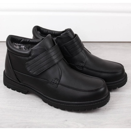 Atletico Botas aislantes con velcro para hombre, negras Man's Style WS-004 negro 4