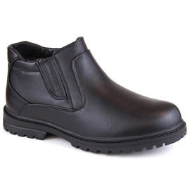 Atletico Botas de hombre, botas Chelsea con aislamiento, negras Man's Style WS-006 negro 2