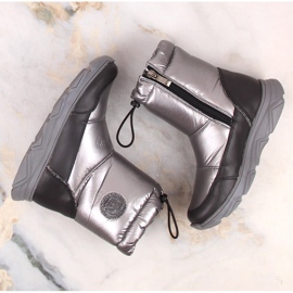 Botas de nieve impermeables para niña con membrana plateada Kornecki 6916 plata 4