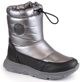 Botas de nieve impermeables para niña con membrana plateada Kornecki 6916 plata 1