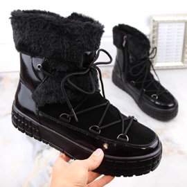 Botas de mujer de piel con aislamiento negro y plataforma de Filippo DBT4716 1