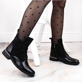 Botas negras aislantes de mujer de piel charol Filippo DBT4749 negro 3