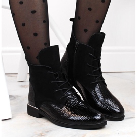 Botas negras aislantes de mujer de piel charol Filippo DBT4749 negro 4