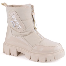 Botas de nieve aislantes con cremallera para mujer, beige Filippo DBT4960 1 Botas de nieve aislantes con cremallera para mujer, beige Filippo DBT4960 1