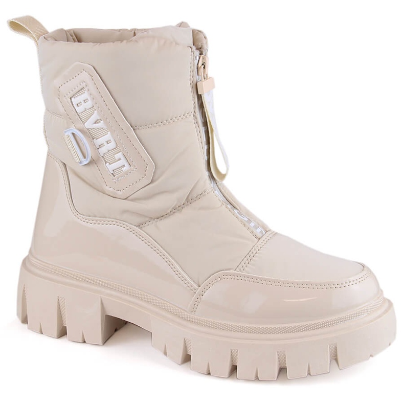 Botas de nieve aislantes con cremallera para mujer, beige Filippo DBT4960 1 Botas de nieve aislantes con cremallera para mujer, beige Filippo DBT4960 1