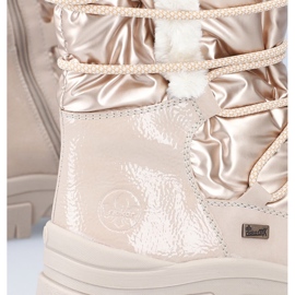 Botas de nieve impermeables de mujer en color beige alto Rieker Z1083-62 5