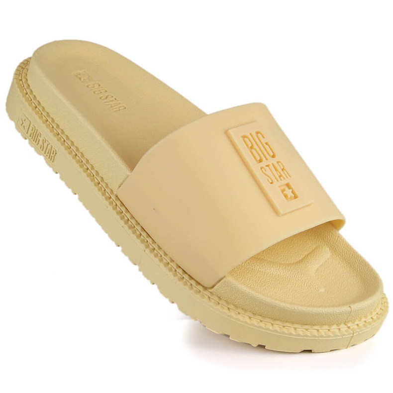 Chanclas de plataforma mujer amarillas Big Star LL274427 amarillo 1
