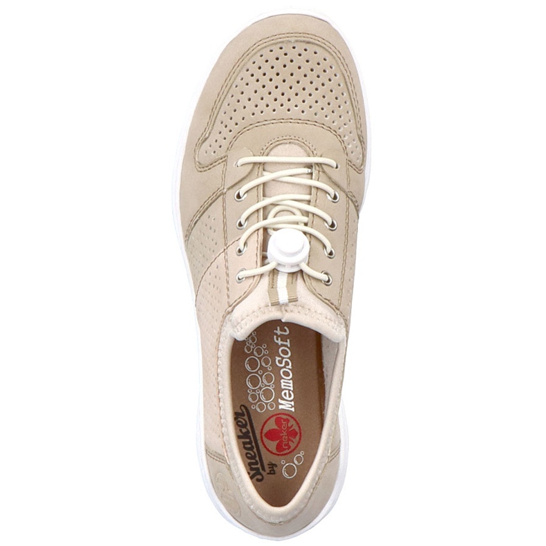 Calzado deportivo cómodo para mujer, beige, Rieker L3254-62 1 Calzado deportivo cómodo para mujer, beige, Rieker L3254-62 1
