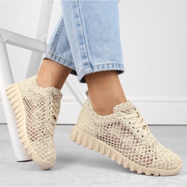Deportivas mujer encaje beige T.Sokolski 1982 5