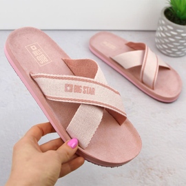 Chanclas playa piscina mujer rosa Big Star NN274A058 rosado 2
