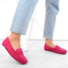 Mocasines mujer cómodos serraje fucsia Big Star NN274934 rosado 3