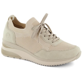 Deportivas mujer cómodas cuña beige Remonte D2406-60 8