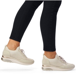 Deportivas mujer cómodas cuña beige Remonte D2406-60 6