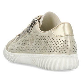 Deportivas mujer cómodas piel brillo beige Rieker N0901-62 1 Deportivas mujer cómodas piel brillo beige Rieker N0901-62 1