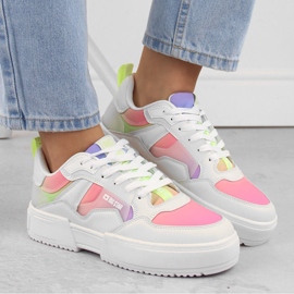 Deportivas mujer plataforma multicolor Big Star NN274359 blanco 4