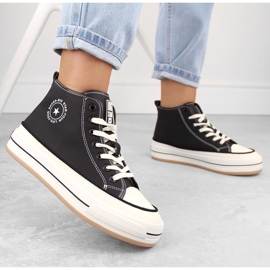 Zapatillas de mujer con plataforma, ligeramente aislantes, negras Big Star OO274062 negro 5