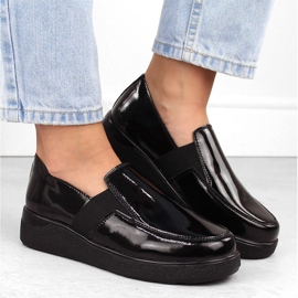 Zapatos slip-on de mujer de piel charol negro T.Sokolski J24-440 8