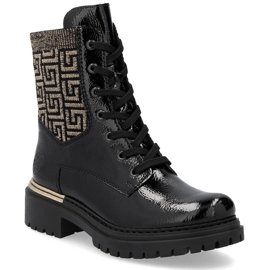 Cómodos botines de mujer negros con aislamiento Rieker 72607-00 14