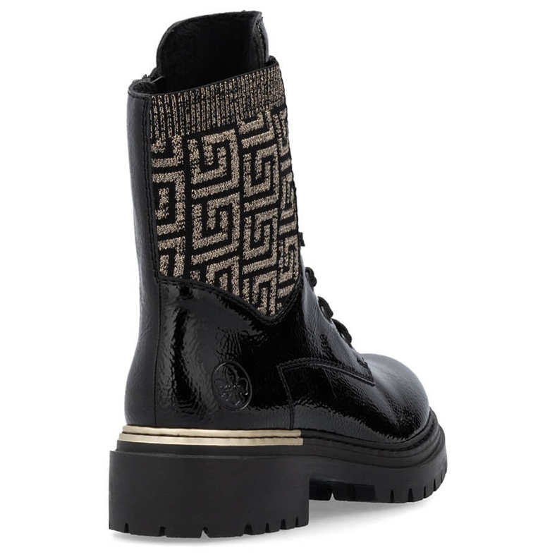 Cómodos botines de mujer negros con aislamiento Rieker 72607-00 1 Cómodos botines de mujer negros con aislamiento Rieker 72607-00 1