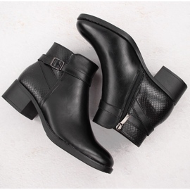 Botas aislantes de tacón alto para mujer, negras Potocki 12280 negro 3