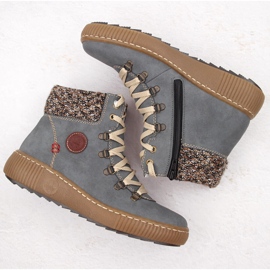 Botines aislantes de mujer, azul, Rieker Z6648-14 10