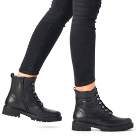 Botas aislantes de piel para mujer, negras Remonte D8670-01 negro 5