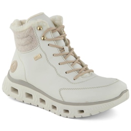 Botas deportivas aislantes para mujer, blancas, Rieker M6010-80 blanco 12