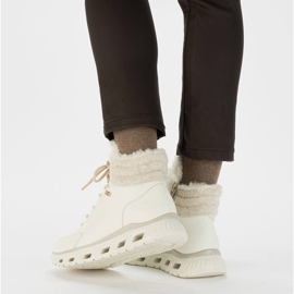 Botas deportivas aislantes para mujer, blancas, Rieker M6010-80 blanco 7