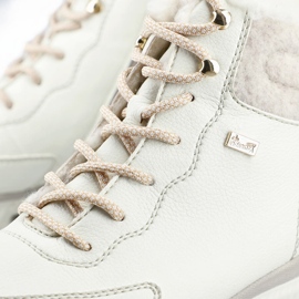 Botas deportivas aislantes para mujer, blancas, Rieker M6010-80 blanco 8