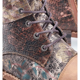 Botas de mujer, botas aislantes e impermeables Rieker 94611-90 marrón 7