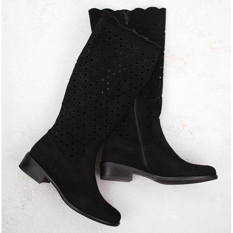 M. DASZYŃSKI Botas caladas de ante negro M.Daszyński SA198-33 1 M. DASZYŃSKI Botas caladas de ante negro M.Daszyński SA198-33 1