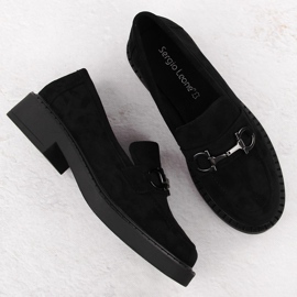 Mocasines de mujer con adorno negro Sergio Leone BT196 3
