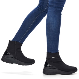 Botas cuña mujer impermeables negras Remonte D6677-03 negro 5