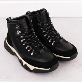 Botas de hombre de piel impermeables, negras Big Star OO174182 negro 2 Botas de hombre de piel impermeables, negras Big Star OO174182 negro 2