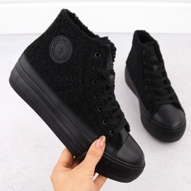 Zapatillas negras de piel de oveja con aislamiento Big Star OO274A443 negro 1